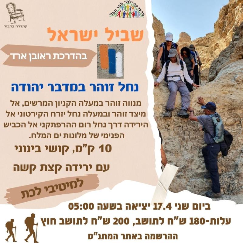 שביל ישראל- נחל זוהר במדבר יהודה-17.4