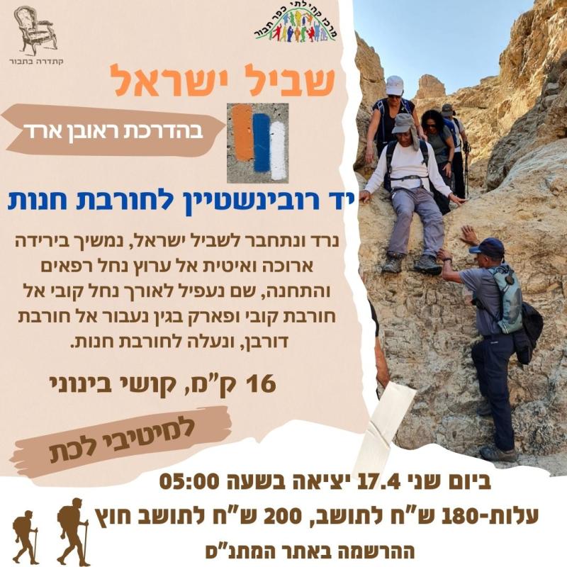 שביל ישראל- מיד רובינשטיין לחורבת חנות-17.4